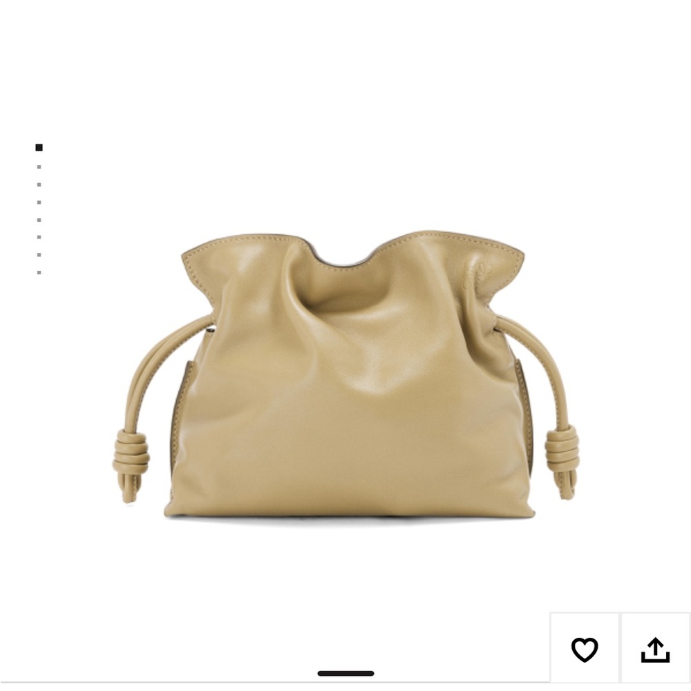 Loewe Flamenco mini cutch bag clay green
